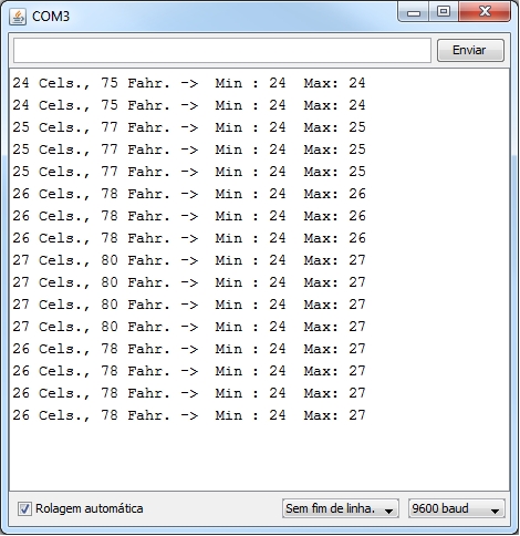 LM35 - Serial monitor