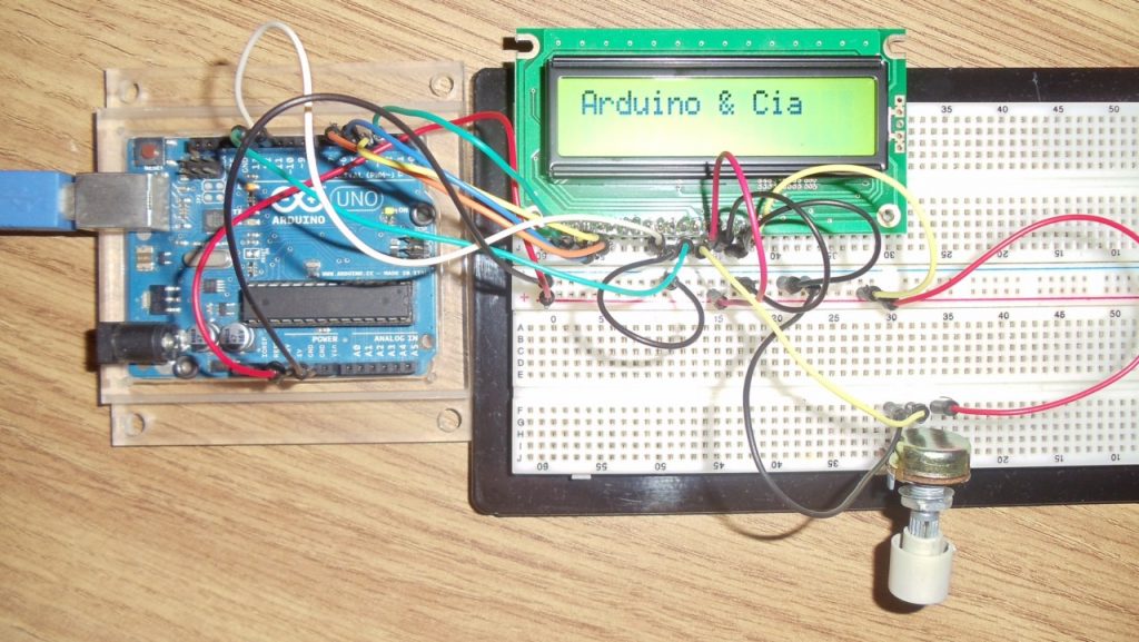 Montagem Arduino Uno e display LCD