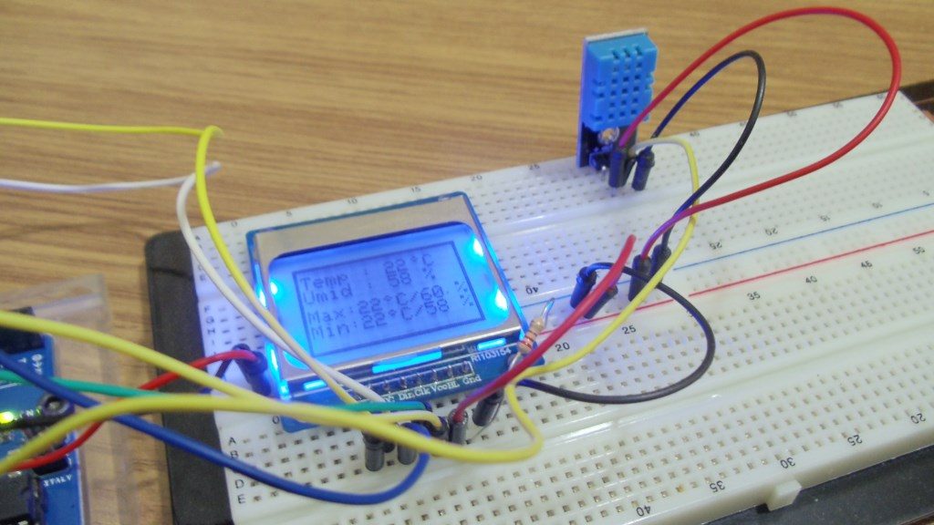 LCD Nokia 5110 Arduino e DHT11