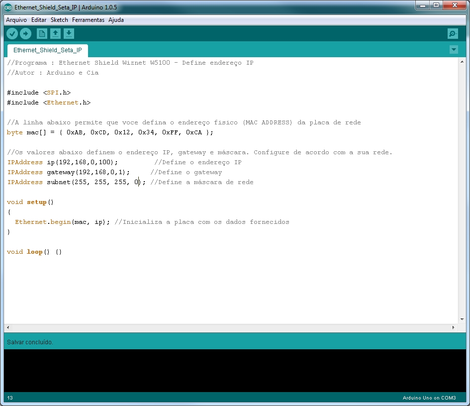 cores IDE Arduino