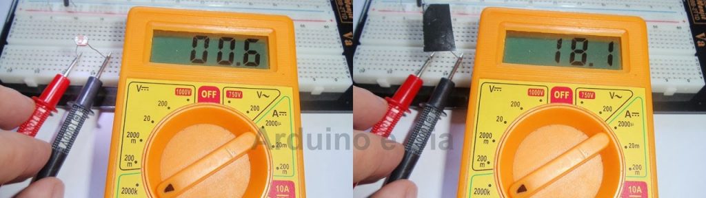 Comparativo resistência LDR