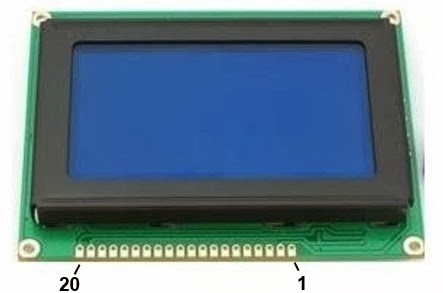 Detalhe pinos display gráfico 128x64