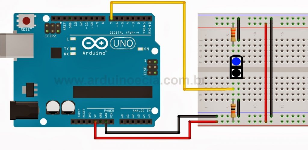 Circuito teste sensor óptico TCRT5000