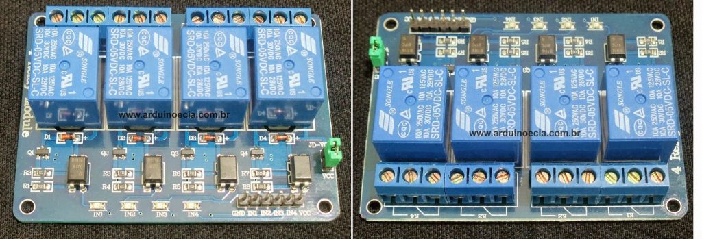 Módulo relé 4 canais Arduino