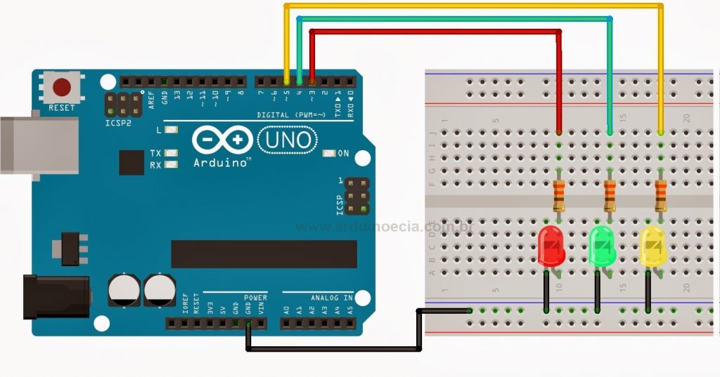 Circuito teste ATmega328P Gravador USBasp