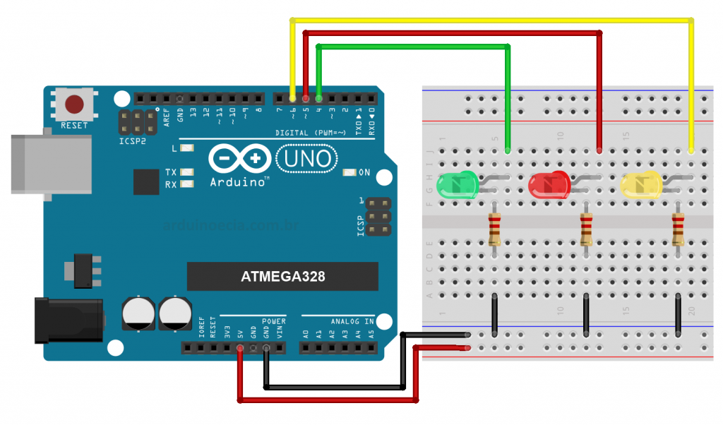 montando Arduino na protoboard