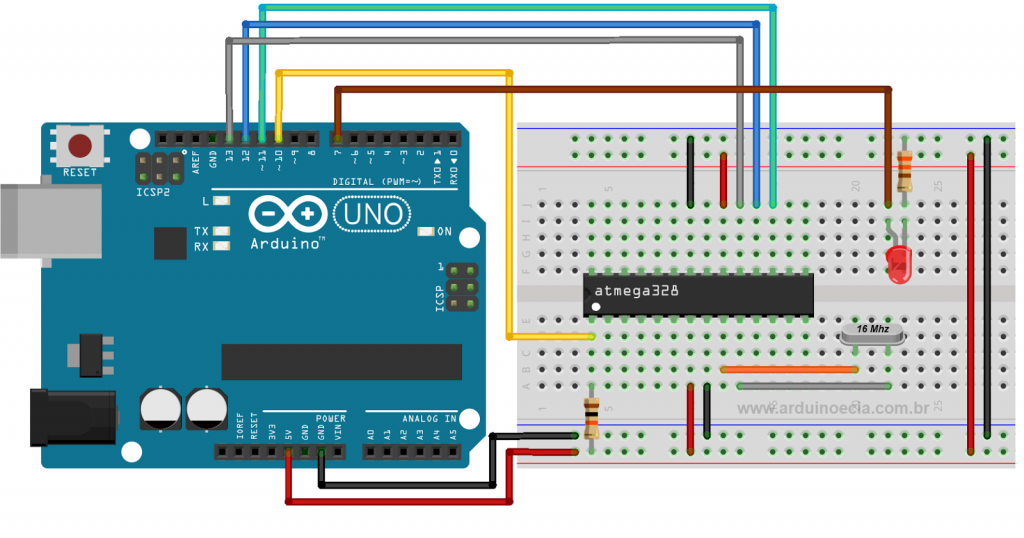 gravar bootloader atmega328 arduino Uno R3