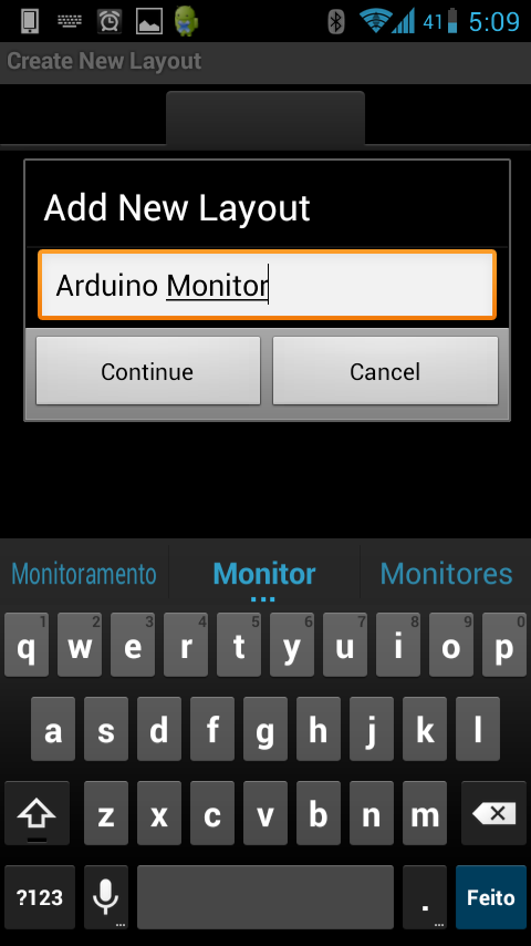 Android - Bluetooth - Nome Layout