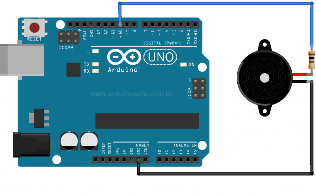 arduino buzzer tone newtone