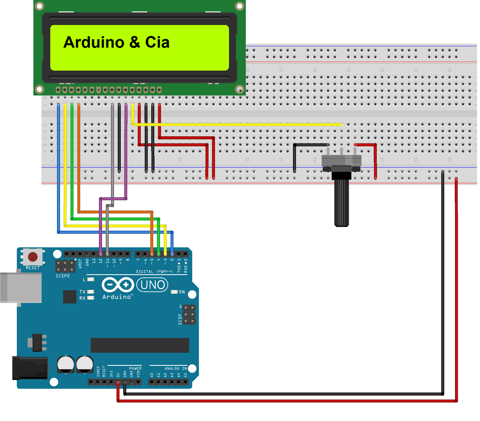 Controlando um LCD 16x2 com Arduino - MakerHero