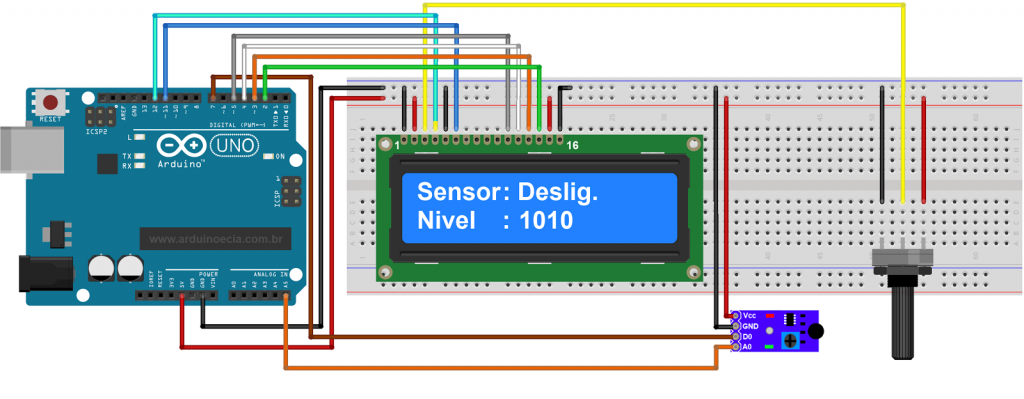 Circuito Arduino - sensor de vibracao SW-1810P
