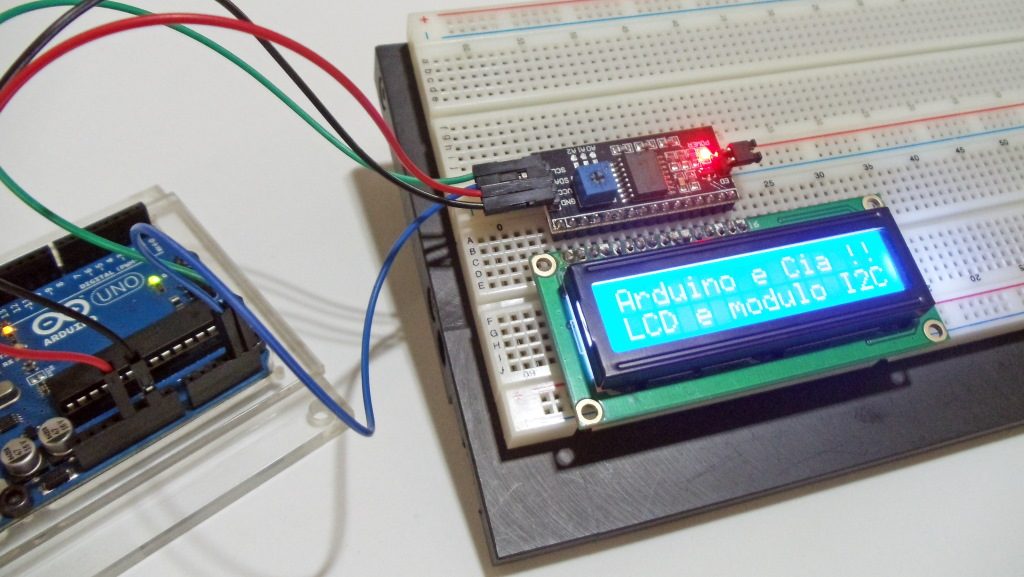 Arduino Uno e módulo I2C para Display LCD