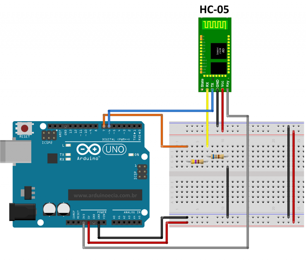 Circuito Arduino Uno - HC-05