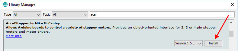 Instalação biblioteca AccelStepper Arduino