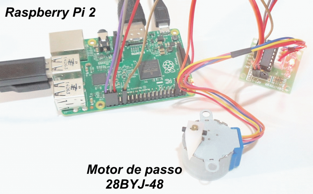 Raspberry Pi 2 e motor de passo 28BYJ-48