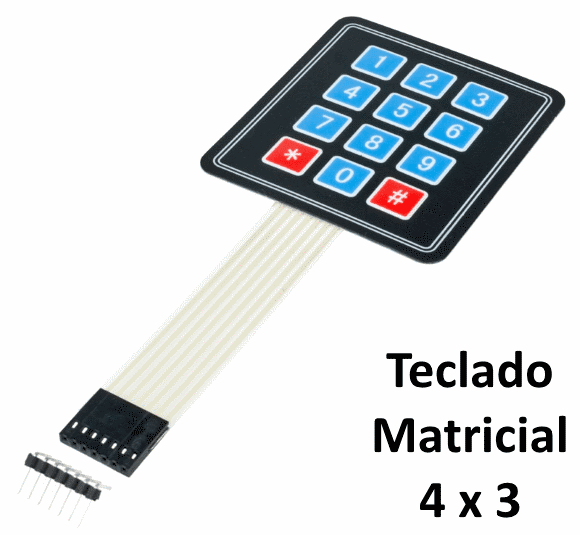 teclado matricial membrana 4x3 Arduino