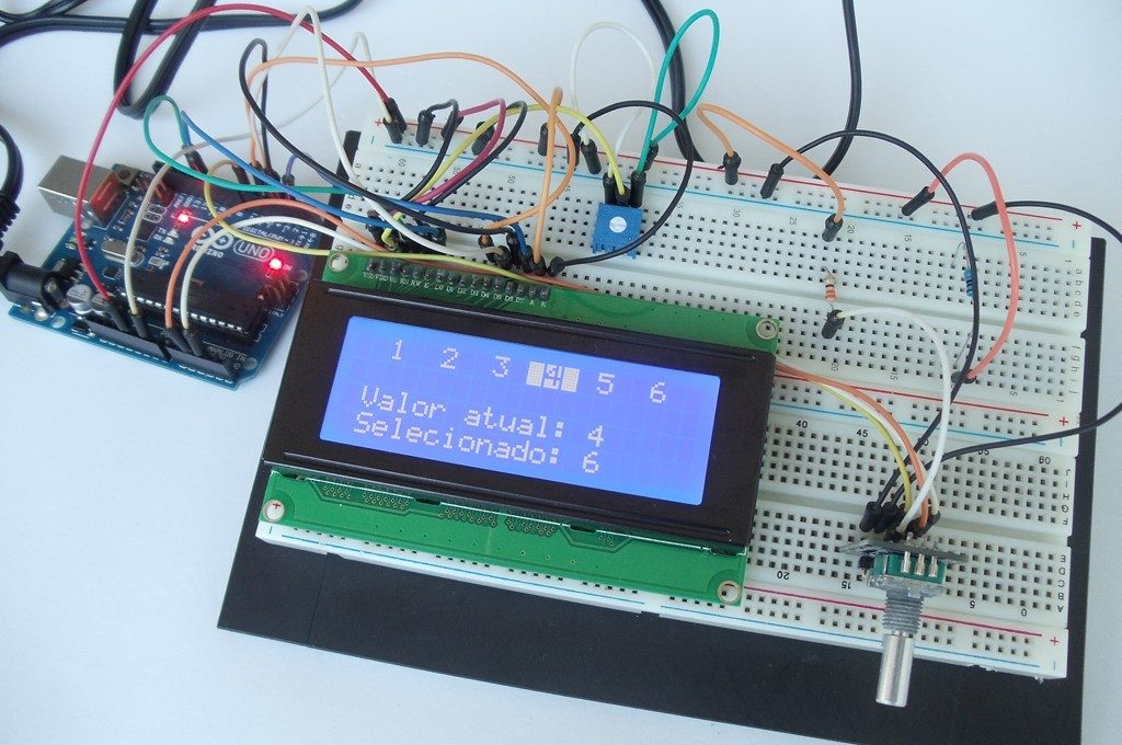 como utilizar um encoder rotatico com Arduino