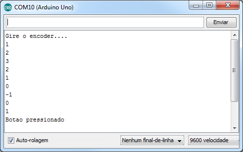 Teste encoder Arduino