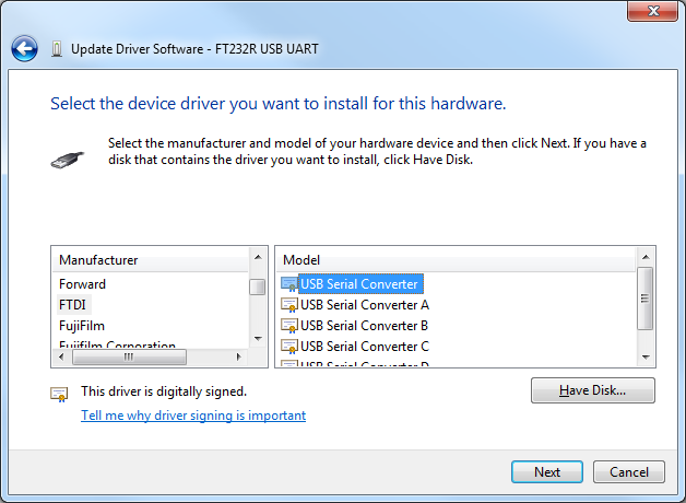 Update FT232R USB UART