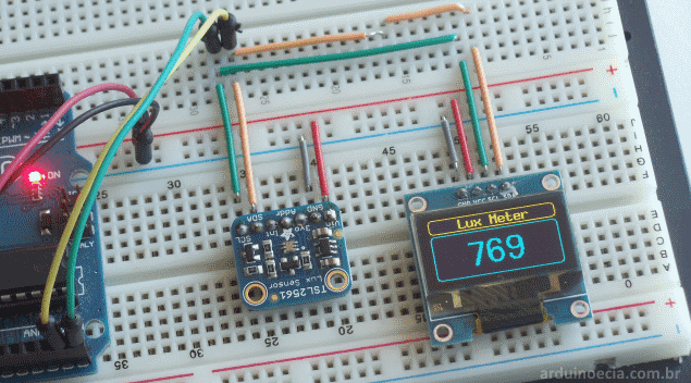 Sensor de lux luminosidade TSL2561 Arduino