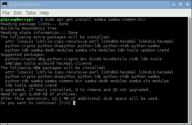 Instalação SAMBA Raspberry Pi