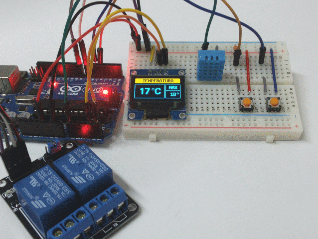 Arduino e DHT11 controle de rele por temperatura