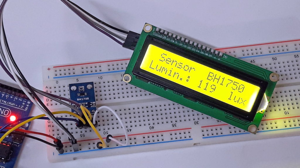 Sensor de Luz BH1750 com Arduino e Display