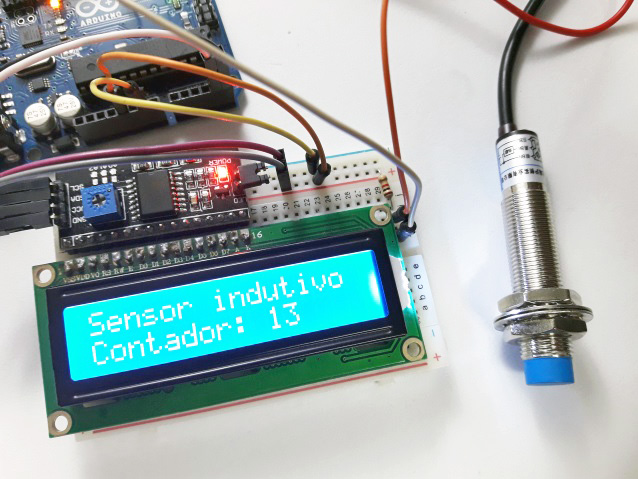 Contador com Sensor Indutivo e Arduino