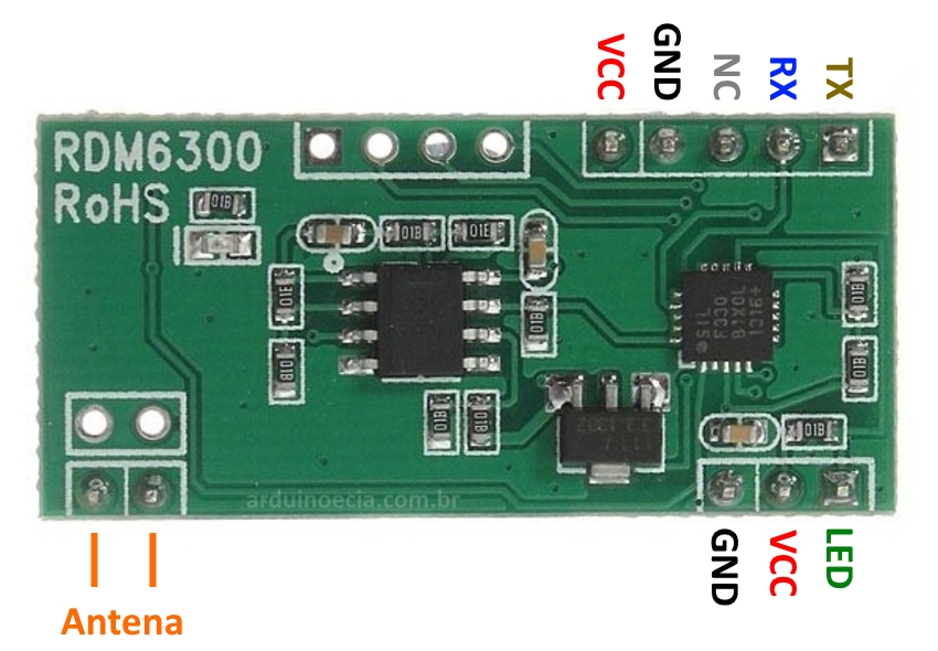 Pinagem Leitor RFID RDM6300