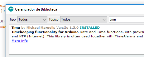 Biblioteca Time Arduino