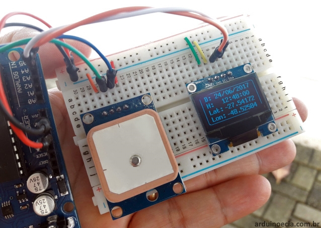 Arduino Uno e módulo GPS NEO6MV2