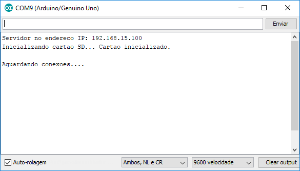 Serial Monitor - Informações iniciais