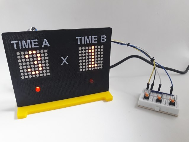 Placar eletrônico com Arduino e Max7219