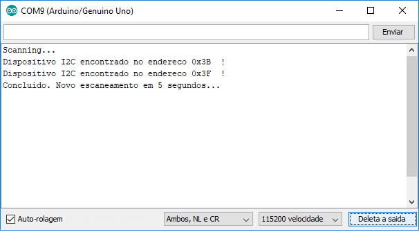 I2CScanner - Display I2C