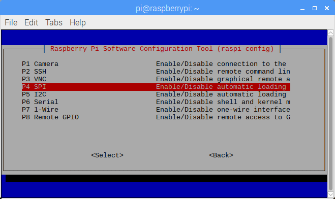 Raspi-config Interface SPI