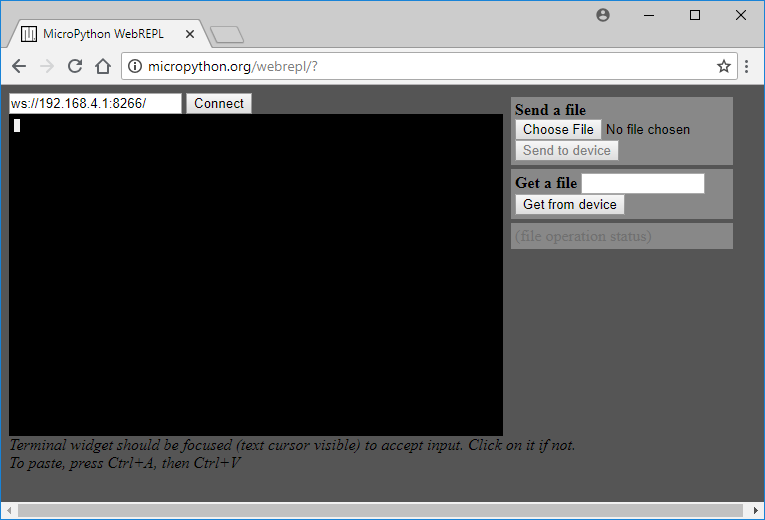 MicroPython WebREPL
