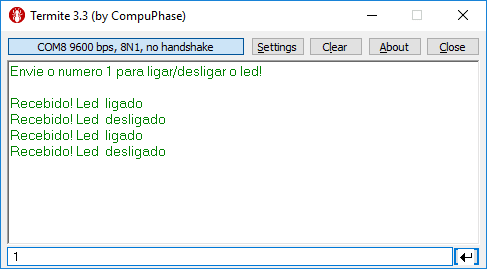 Termite enviando e recebendo dados pelo APC220