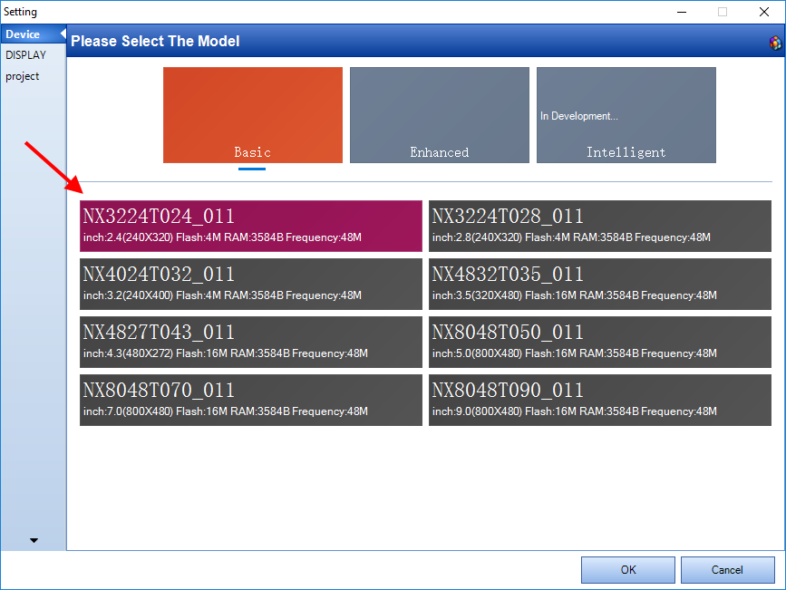 Nextion Editor - Modelo do display