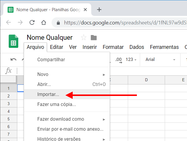 Google Sheets - Importar