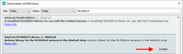 Instalação biblioteca Adafruit MLX90614 Arduino
