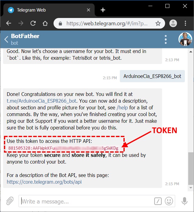 Bot Telegram Token