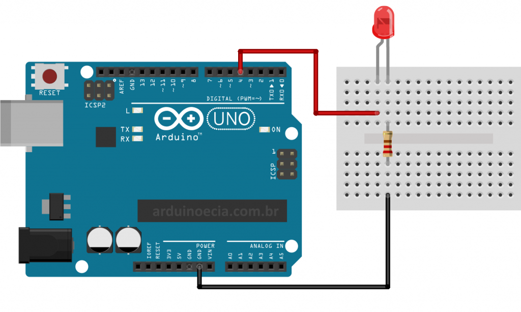 Circuito Arduino e Led