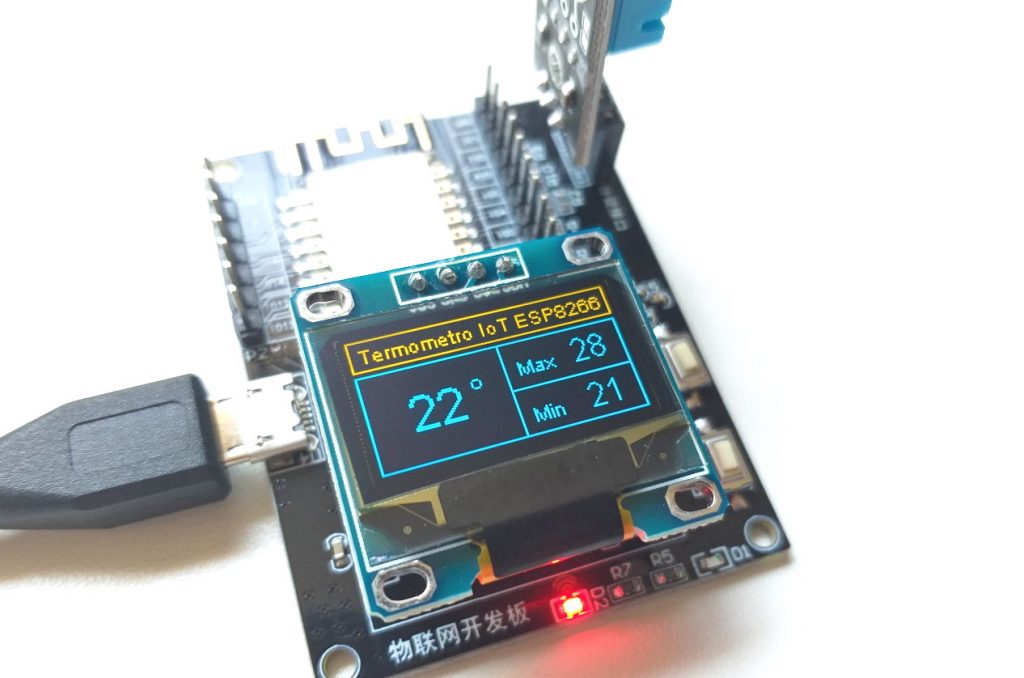 Termômetro IoT com ESP8266 ESP-12F e DHT11