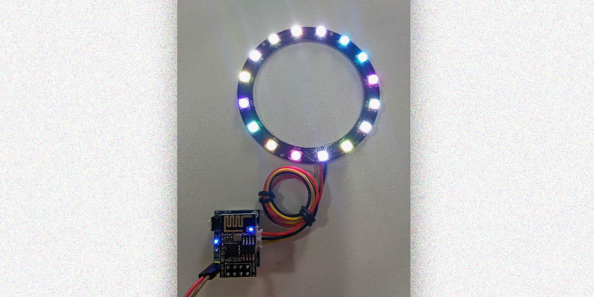 Led endereçável Neopixel com ESP8266 ESP01