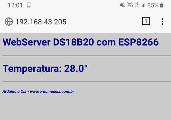 Imagem Browser Smartphone Webserver