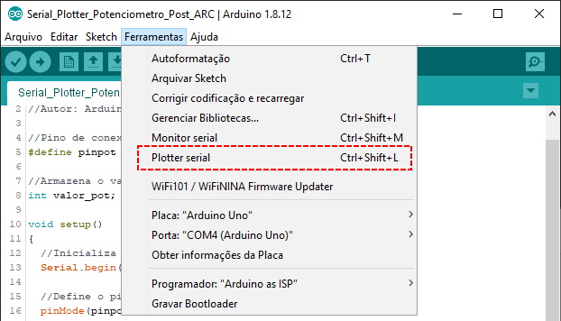 Serial Plotter IDE Arduino