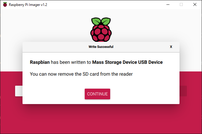Raspberry Pi Imager - Sistema Operacional instalado
