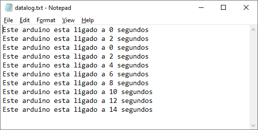 datalog.txt Arduino