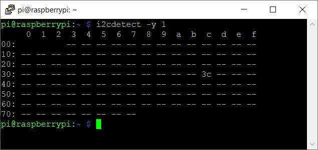 I2Cdetect Raspbian