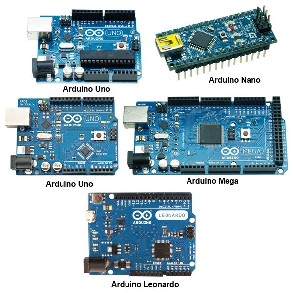 Tipos e modelos de placas Arduino Oficiais